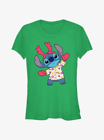 Disney Lilo & Stitch Reindeer Stitch Girls T-Shirt