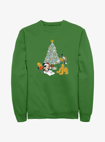 Disney Mickey Mouse & Pluto Letter For Santa Sweatshirt