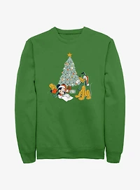 Disney Mickey Mouse & Pluto Letter For Santa Sweatshirt