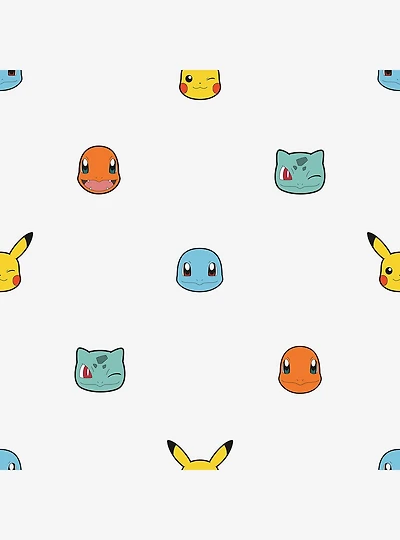 Pokemon Character Faces Peel and Stick Wallpaper