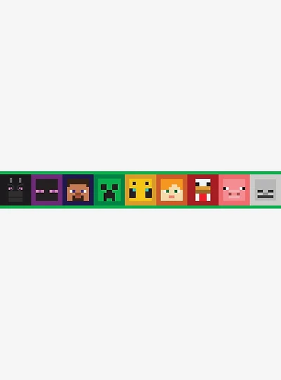 Minecraft Iconic Faces Peel and Stick Wallpaper Border