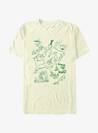 Dr. Seuss Green Eggs And Ham Icons T-Shirt