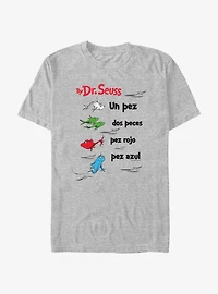 Dr. Seuss One Fish Two Fish Red Fish Blue Fish In Spanish T-Shirt