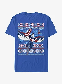 Marvel Captain America Sam Wilson Ugly Holiday T-Shirt