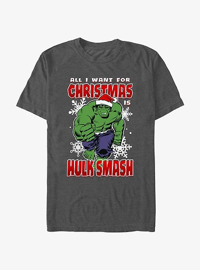Marvel The Hulk Christmas Hulk Smash T-Shirt