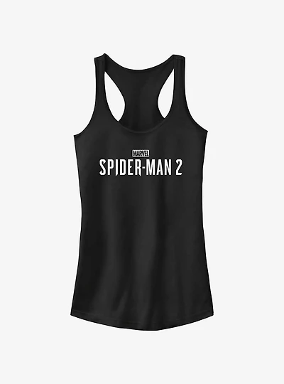 Marvel Spider-Man 2 Game White Logo Girls Tank