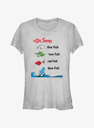 Dr. Seuss One Fish Two Fish Red Fish Blue Fish Girls T-Shirt