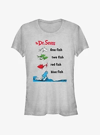 Dr. Seuss One Fish Two Fish Red Fish Blue Fish Girls T-Shirt