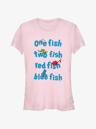 Dr. Seuss One Fish Two Fish Red Fish Blue Fish Girls T-Shirt