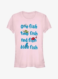 Dr. Seuss One Fish Two Fish Red Fish Blue Fish Girls T-Shirt