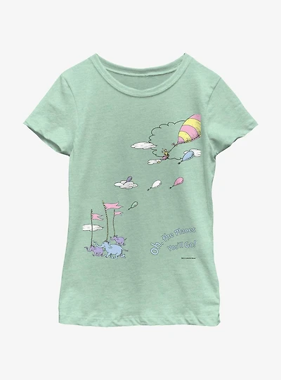 Dr. Seuss Oh The Places You'll Go Youth Girls T-Shirt
