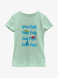 Dr. Seuss One Fish Two Red Blue Youth Girls T-Shirt