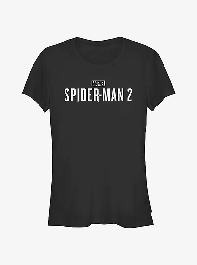Marvel Spider-Man 2 Game White Logo Girls T-Shirt