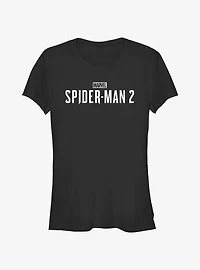 Marvel Spider-Man 2 Game White Logo Girls T-Shirt
