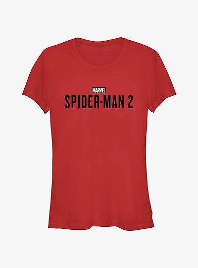 Marvel Spider-Man 2 Game Black Logo Girls T-Shirt
