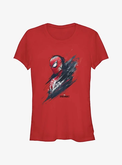 Marvel Spider-Man 2 Game Spider-Man Profile Girls T-Shirt
