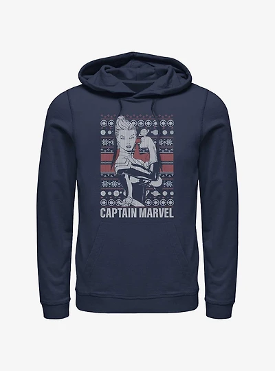 Marvel Captain Marvel Ugly Holiday Hoodie