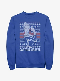 Marvel Captain Marvel Ugly Holiday Sweatshirt