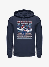 Marvel Captain America Sam Wilson Ugly Holiday Hoodie