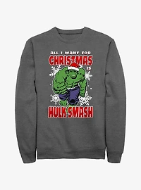 Marvel The Hulk Christmas Hulk Smash Sweatshirt