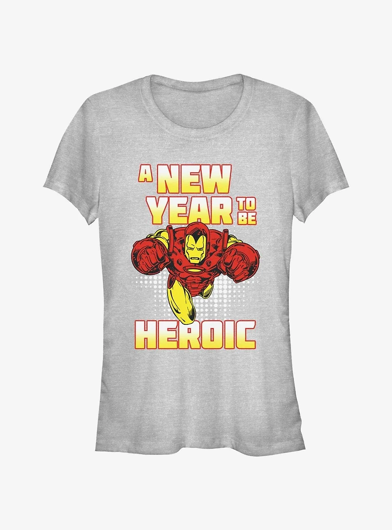 Marvel Iron Man New Year To Be Heroic Girls T-Shirt