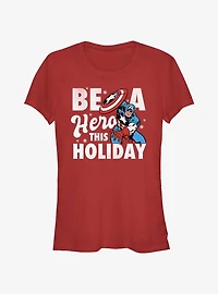 Marvel Captain America Holiday Hero Girls T-Shirt