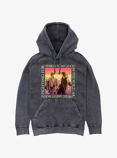 The Lord Of The Rings Some Good in This World Mineral Wash Hoodie