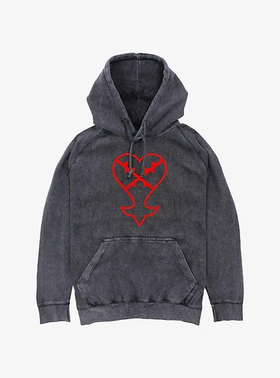 Kingdom Hearts Heartless Symbol Mineral Wash Hoodie