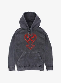 Kingdom Hearts Heartless Symbol Mineral Wash Hoodie