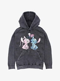 Disney Lilo & Stitch Stitch & Angel Mineral Wash Hoodie