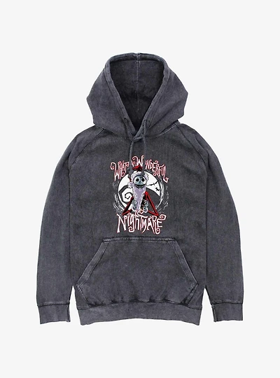 Disney Nightmare Before Christmas Santa Jack Mineral Wash Hoodie