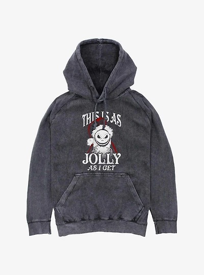 Disney Nightmare Before Christmas Jolly Santa Jack Mineral Wash Hoodie