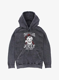 Disney Nightmare Before Christmas Jolly Santa Jack Mineral Wash Hoodie