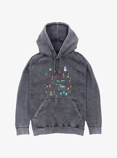 Disney Haunted Mansion Map Mineral Wash Hoodie