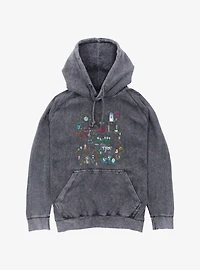 Disney Haunted Mansion Map Mineral Wash Hoodie