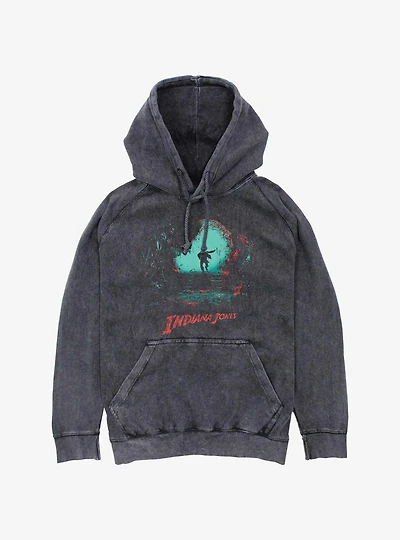 Indiana Jones Treasure Chase Mineral Wash Hoodie Hot Topic Web Exclusive