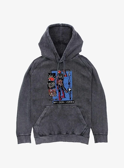 Marvel Spider-Man: Across The Spider-Verse Spider-Punk Portrait Mineral Wash Hoodie