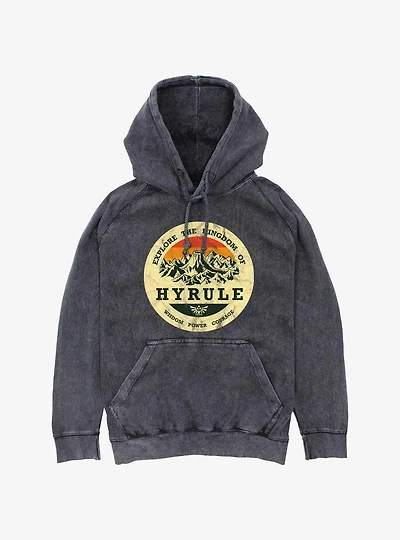 The Legend Of Zelda Explore Hyrule Mineral Wash Hoodie