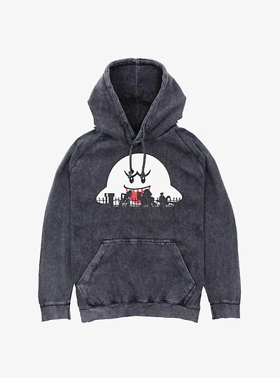Super Mario Bros. Mario Halloween Silhouttes Mineral Wash Hoodie