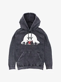 Super Mario Bros. Mario Halloween Silhouttes Mineral Wash Hoodie