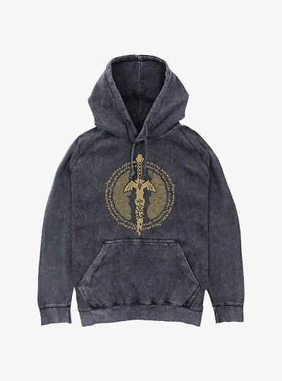 The Legend Of Zelda: Tears Of The Kingdom Master Sword Icon Mineral Wash Hoodie