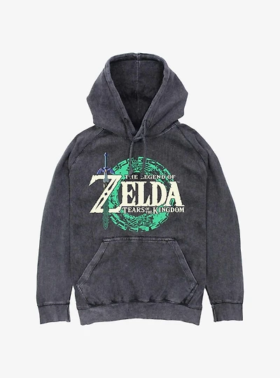 The Legend Of Zelda: Tears Of The Kingdom Logo Mineral Wash Hoodie