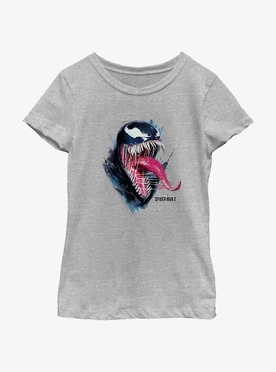 Marvel Spider-Man 2 Game Venom Profile Youth Girls T-Shirt