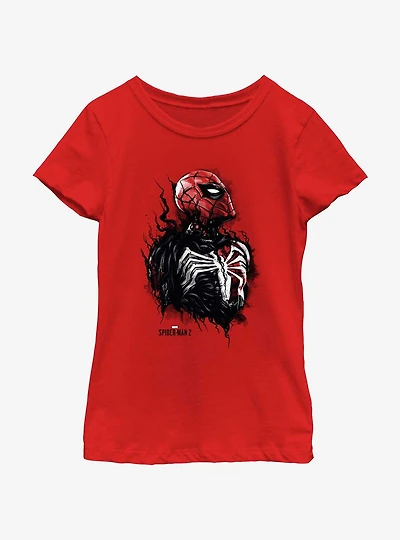 Marvel Spider-Man 2 Game Venom Transformation Youth Girls T-Shirt