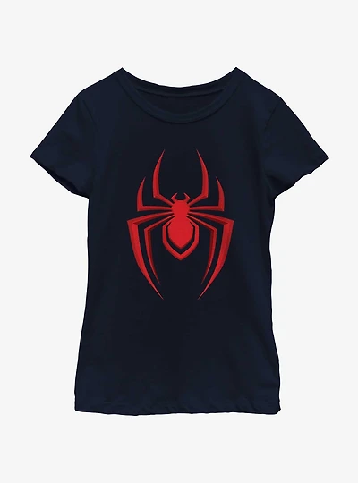 Marvel Spider-Man 2 Game Red Spider Icon Youth Girls T-Shirt