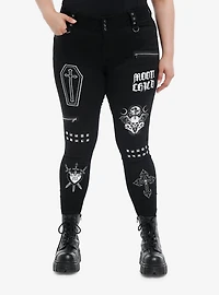 Cosmic Aura Witchy Patches Super Skinny Jeans Plus Size