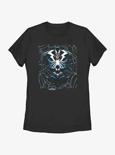 Marvel Spider-Man 2 Game Venom Web Womens T-Shirt