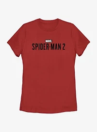 Marvel Spider-Man 2 Game Black Logo Womens T-Shirt