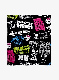Monster High Title Graffiti Throw Blanket