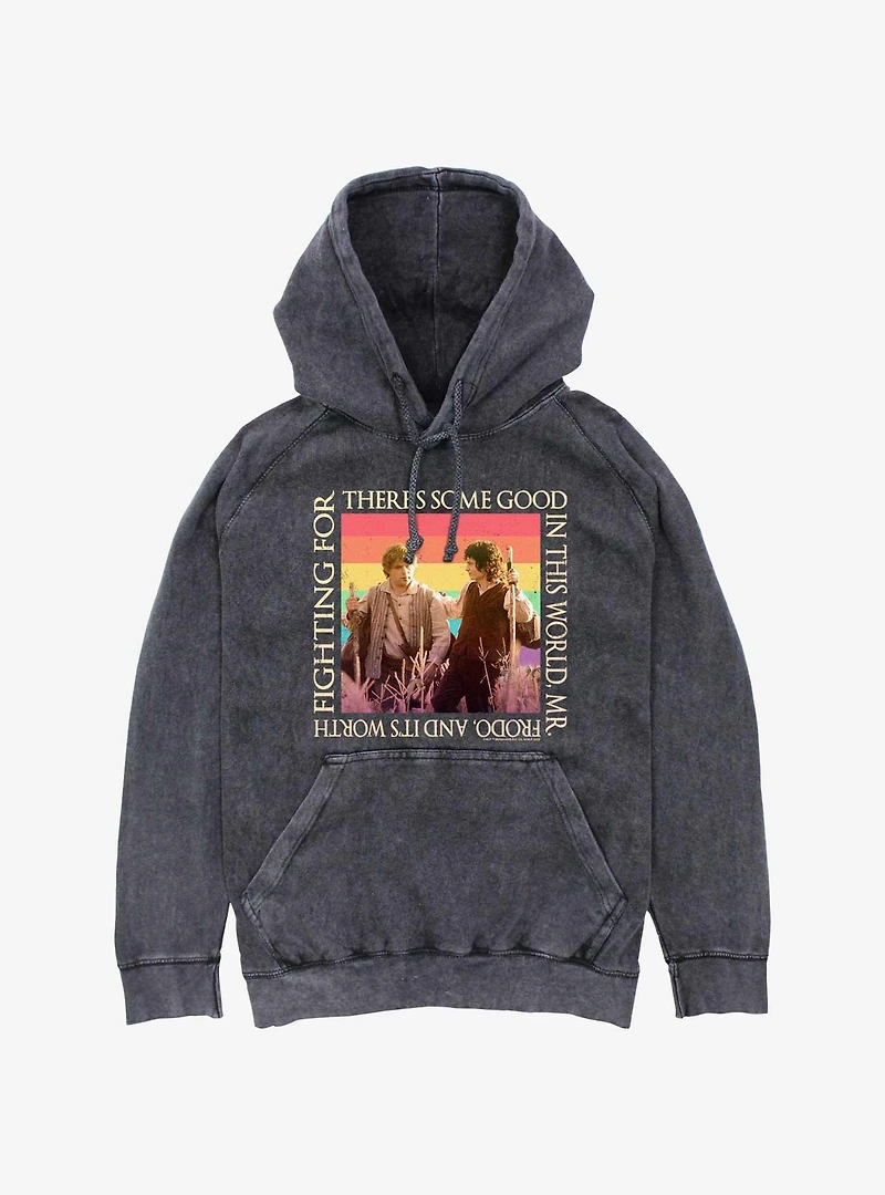 The Lord Of Rings Some Good This World Mineral Wash Hoodie
